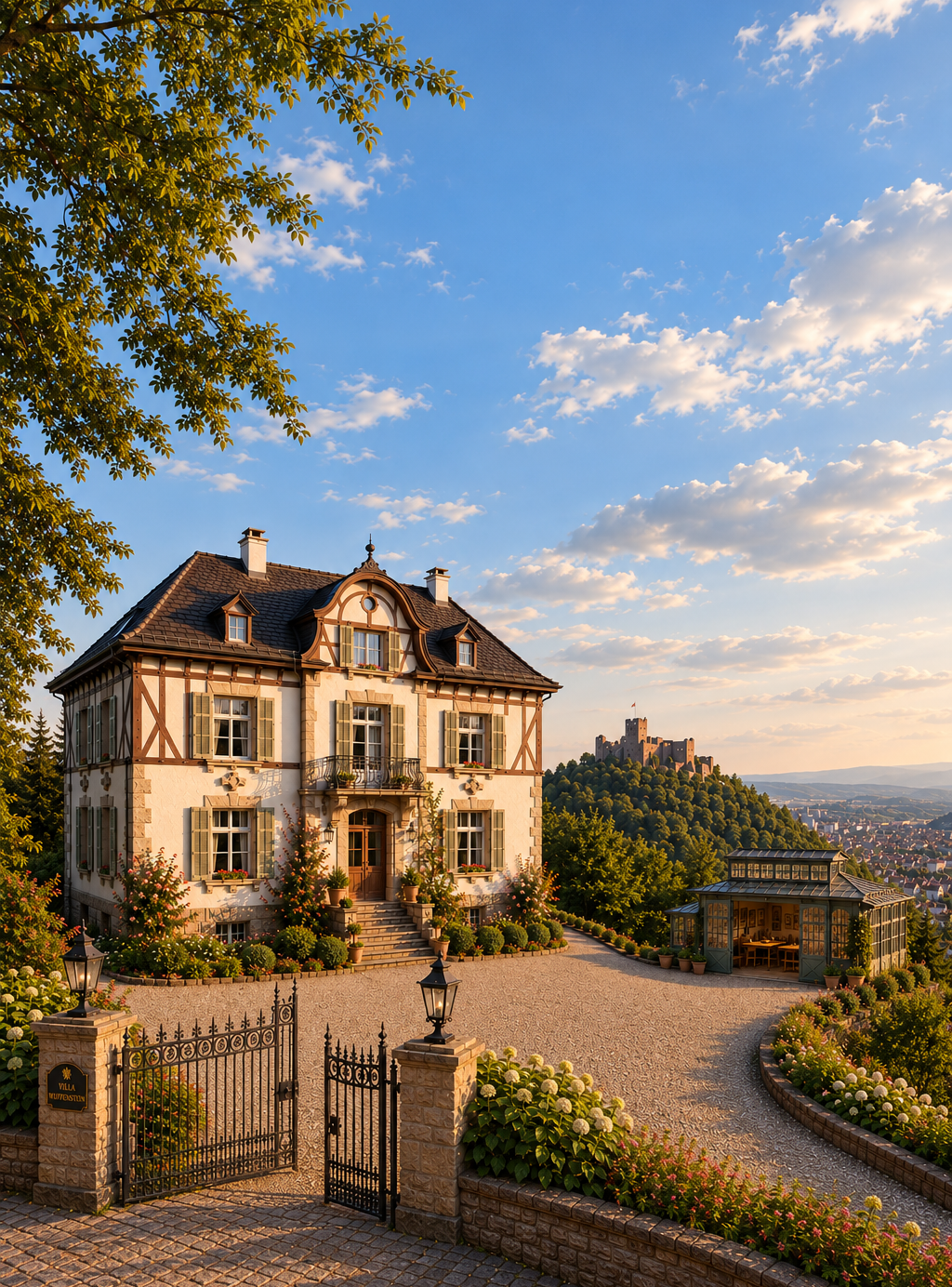 In der Villa Wuffenstein in Baden-Baden wohnen die beiden Hunde Mimi und Levi